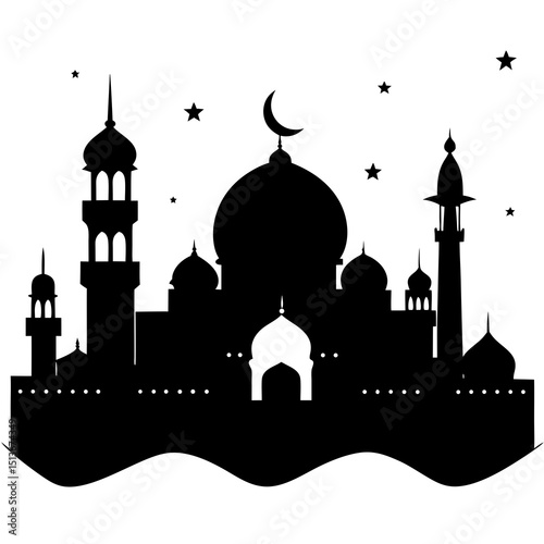 vector illustration of a mosque  