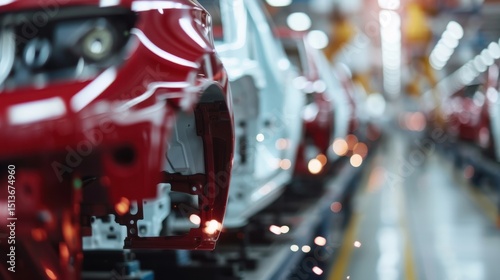 Wallpaper Mural An image depicting the precision and organization of an automobile assembly line, showcasing the intricate processes involved in modern car manufacturing and engineering. Torontodigital.ca