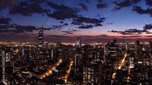 Time laps of city sky sunset