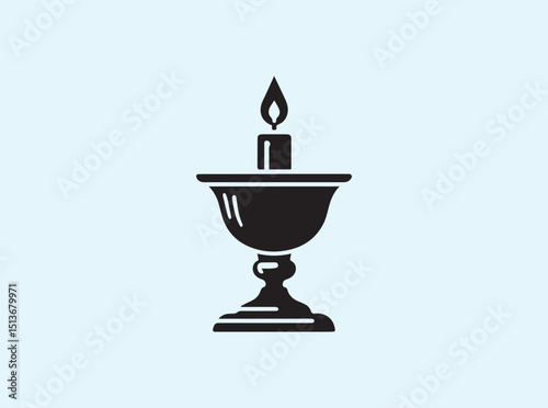Traditional Candle Holder Design with Base and Socket