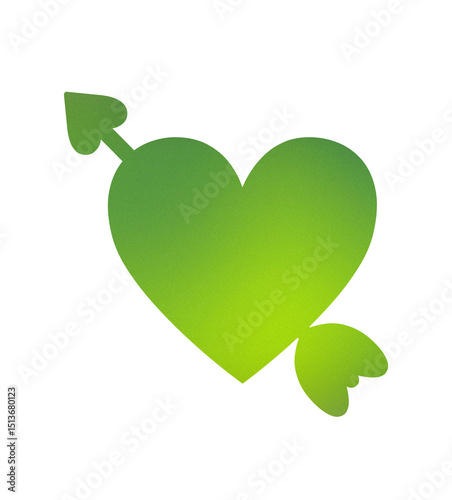 green leaf heart