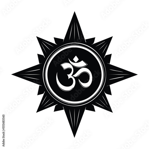 om symbol vector illustration, hindu simbol 