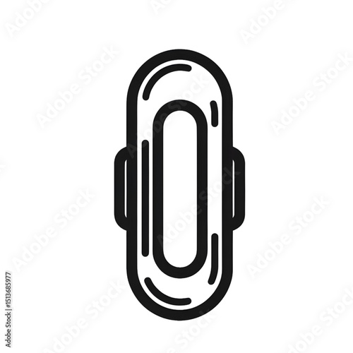 Sanitary Napkin Icon Simple Line Art Illustration