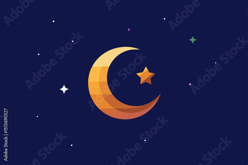 galactic night sky with nebulae forming islamic p.svg

