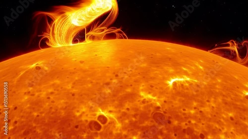 Sun's Eruptive Prominences: Solar Flares Dance