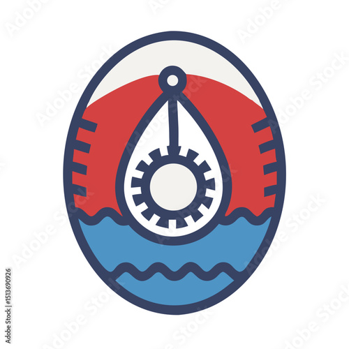 Marine Life, Nautical Elements line icon Vector of sea creatures, sailing, underwater exploration, sailboat, lighthouse, ship, anchor, compass, coral reef thin linear illustration.