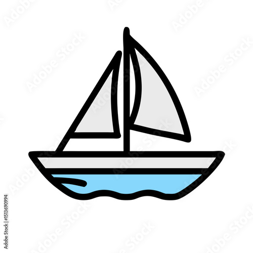 Marine Life, Nautical Elements line icon Vector of sea creatures, sailing, underwater exploration, sailboat, lighthouse, ship, anchor, compass, coral reef thin linear illustration.