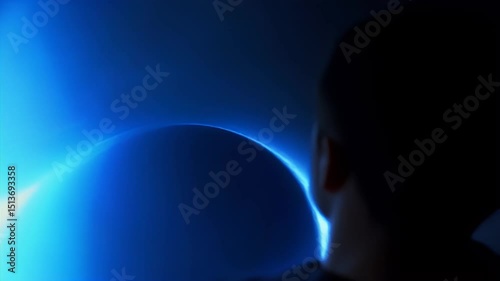 Blue Vortex: Cosmic Swirl Abstract Art