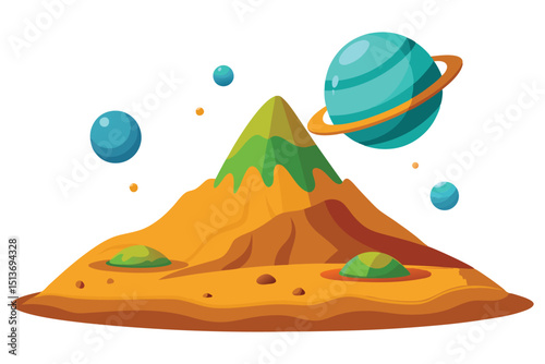 Hill in alien planet
