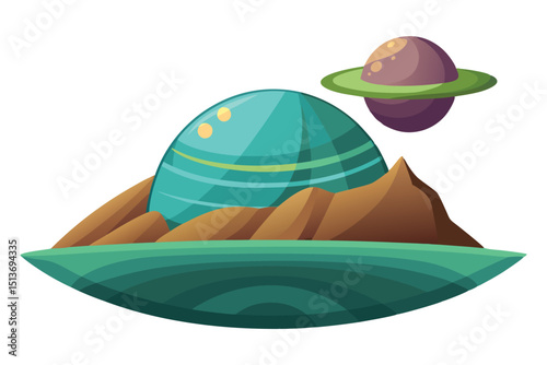 Hill in alien planet