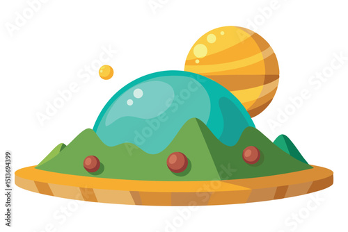 Hill in alien planet