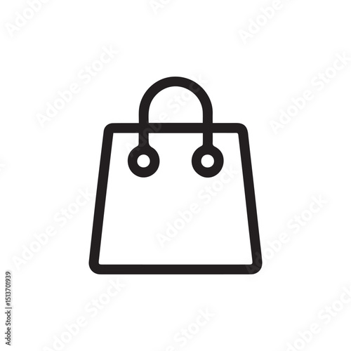 Shopping Bag Icon Vector Isolated on White Background