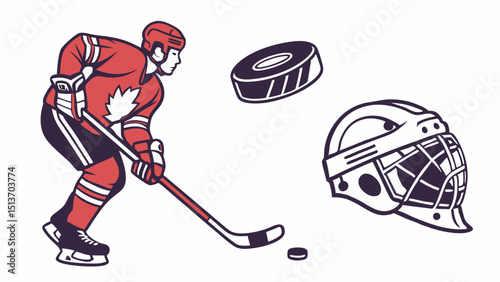 Hockey Icons – Players, Sticks, Puck, Helmets, Goals & Gear