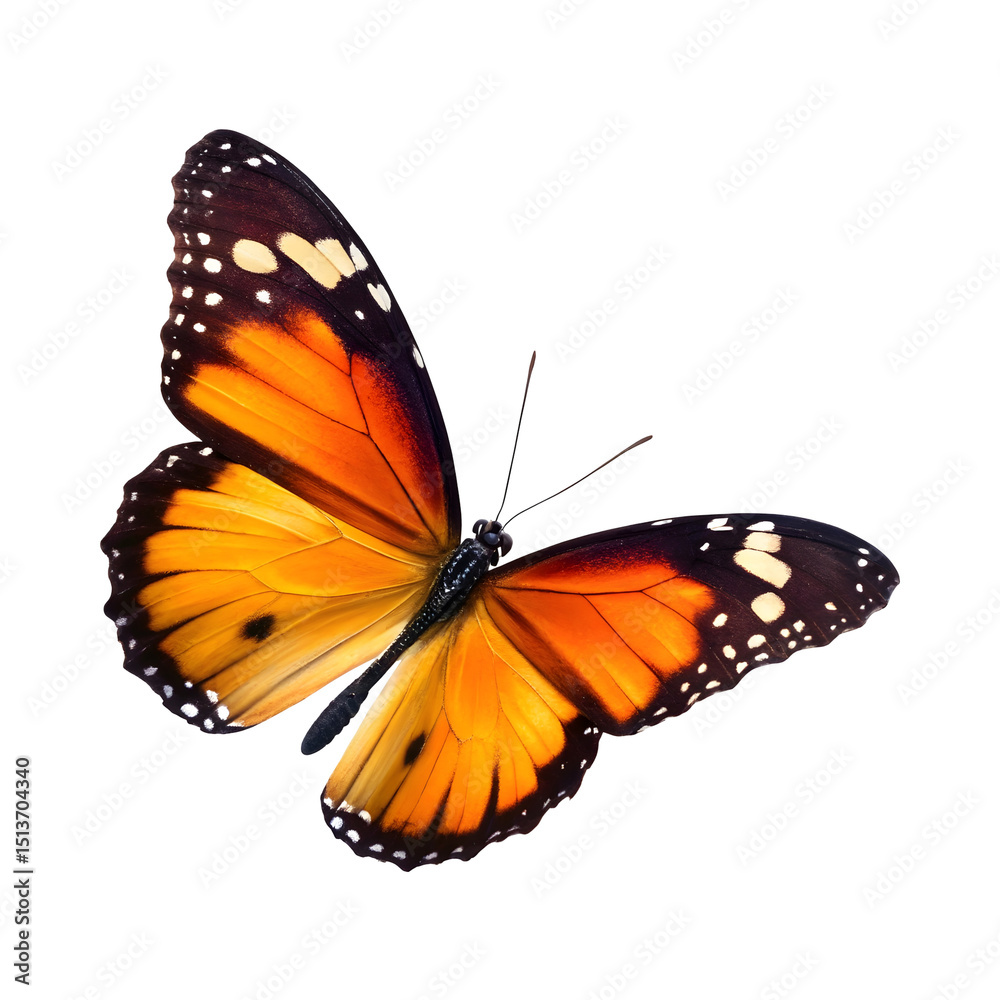 Obraz premium Butterfly flying isolated on a transparent background