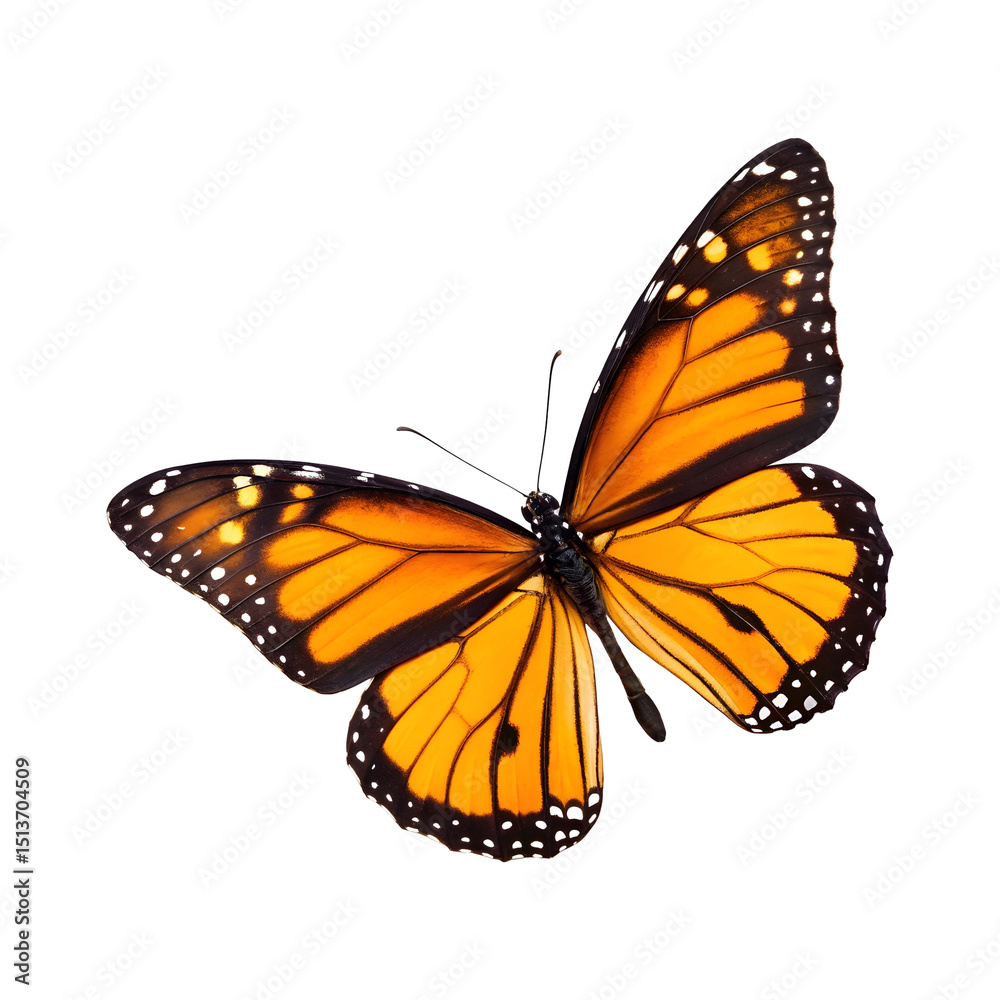 Fototapeta premium Butterfly flying isolated on a transparent background