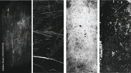 set of three dust  distressed, grunge textured vector  backgrounds