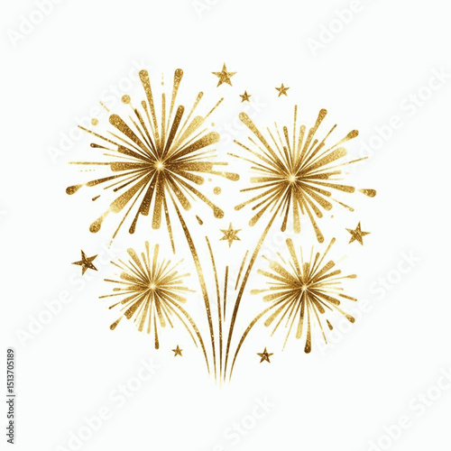Watercolor Alchemy firework gold isolated watercolor vector illustration svg