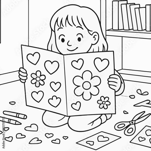 Black and white line art illustrations for children's coloring books or educational materials. Fun, simple designs suitable for a variety of themes. Vector format for easy scaling and editing.