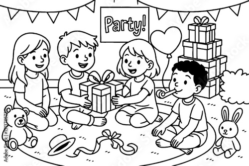 Clean vector drawings, designed to be simple and creative with snowmen, trampolines or arts and crafts.