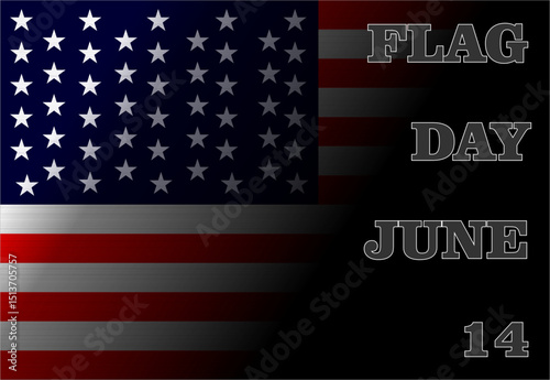 flag day june 14 with transparent background