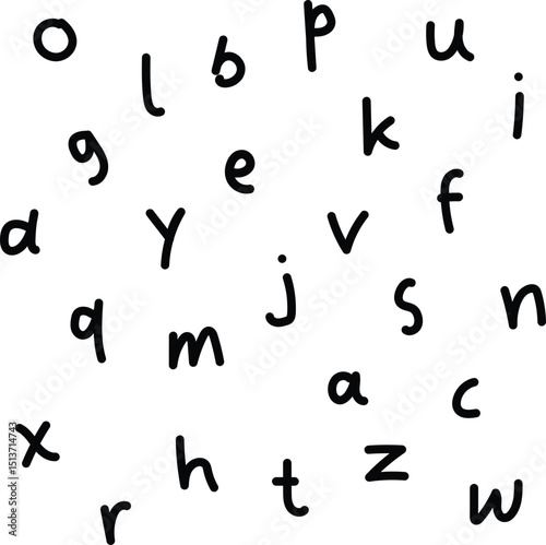 Latin Letters Seamless Pattern