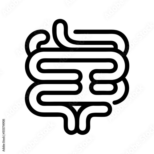 Human organs line icon of heart, lungs, liver, stomach, intestine, kidney, bladder, anatomy, Brain, Spinal Cord, Lungs, Stomach, Gallbladder, testes  illustration.