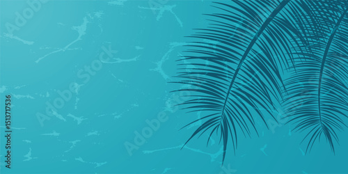 Plant silhouette reflected on the wall stock photo