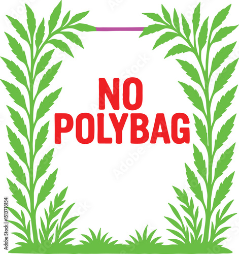 Creative Bag Typography Design Illustration.