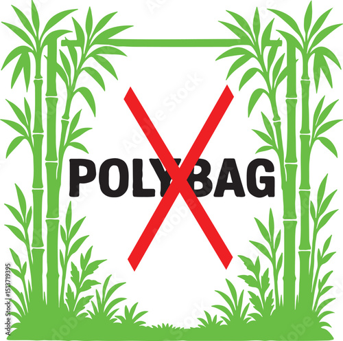 Creative Bag Typography Design Illustration.