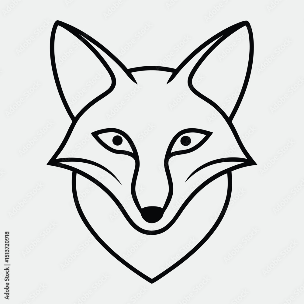 Obraz premium fox head icon