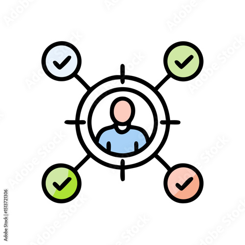 Network Connections Icon - People Hub and Social Links