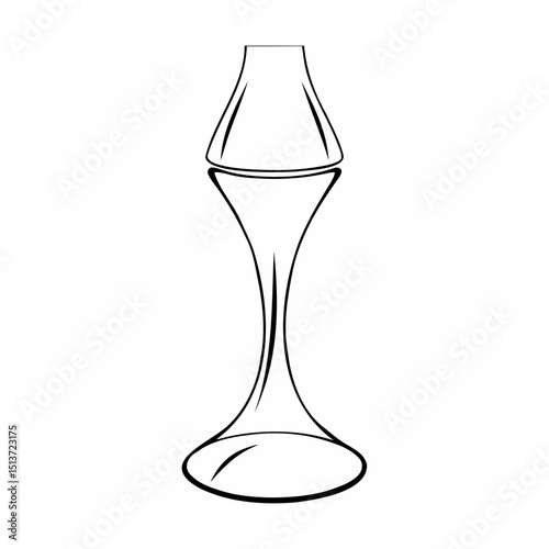 Elegant vector illustration of a stylized glassware design concept for beverages and drinks