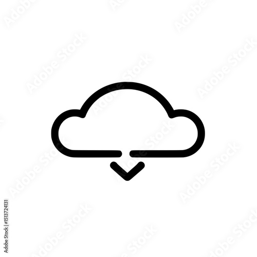 Icon of upload symbol illustrating cloud storage