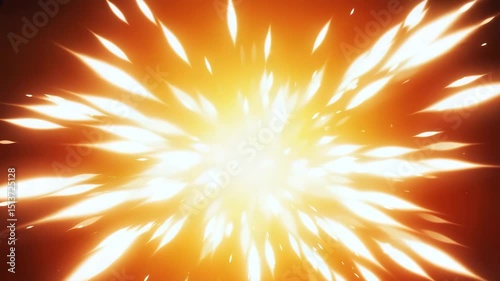 Explosive burst of light during a dramatic moment in an animated action scene