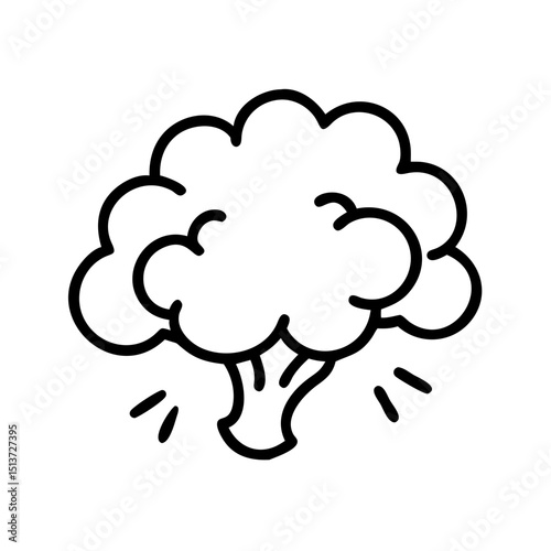 Cloud puff comic explosion icon on transparent background for web and graphic design