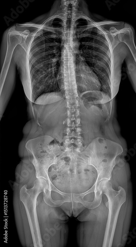 X-ray of a complete spine column