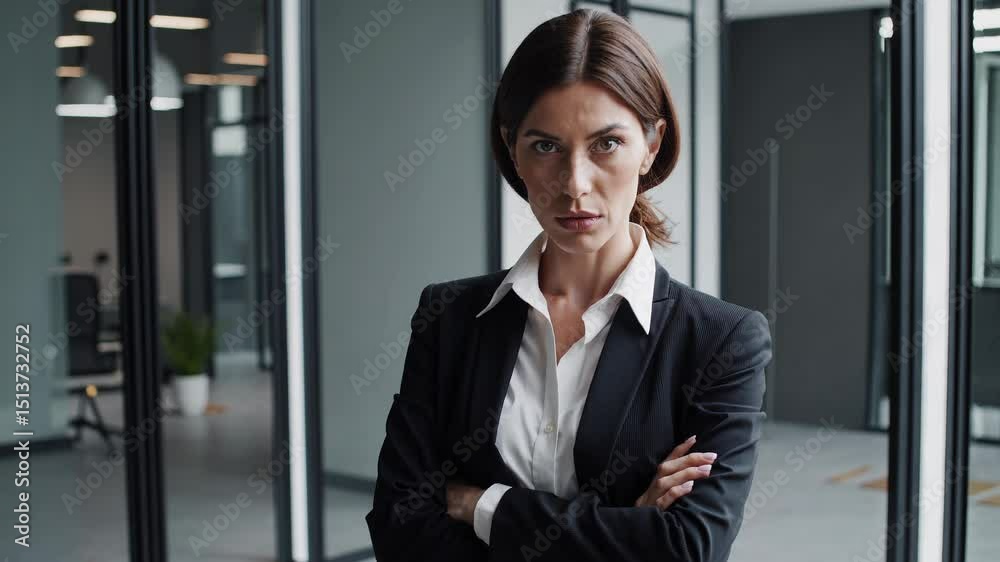 Confident businesswoman in modern office environment Confident businesswoman in modern office environment