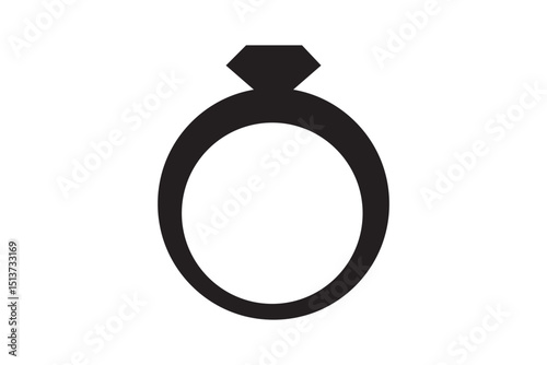 Engagement ring logo, gift ring isolate. Jewelry diamond ring vector illustration. Simple and editable engagement ring icons. Engagement ring icon isolated on white background. 