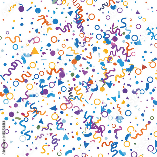 Colorful Confetti Celebration Festive Background Pattern
