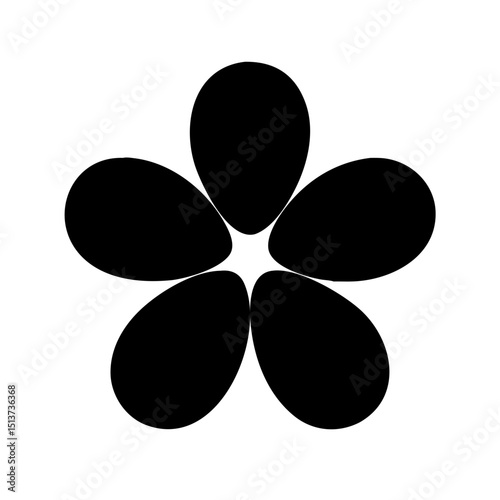 Silhouette flat horizontal comic speech bubble icon on transparent background for web and graphic design