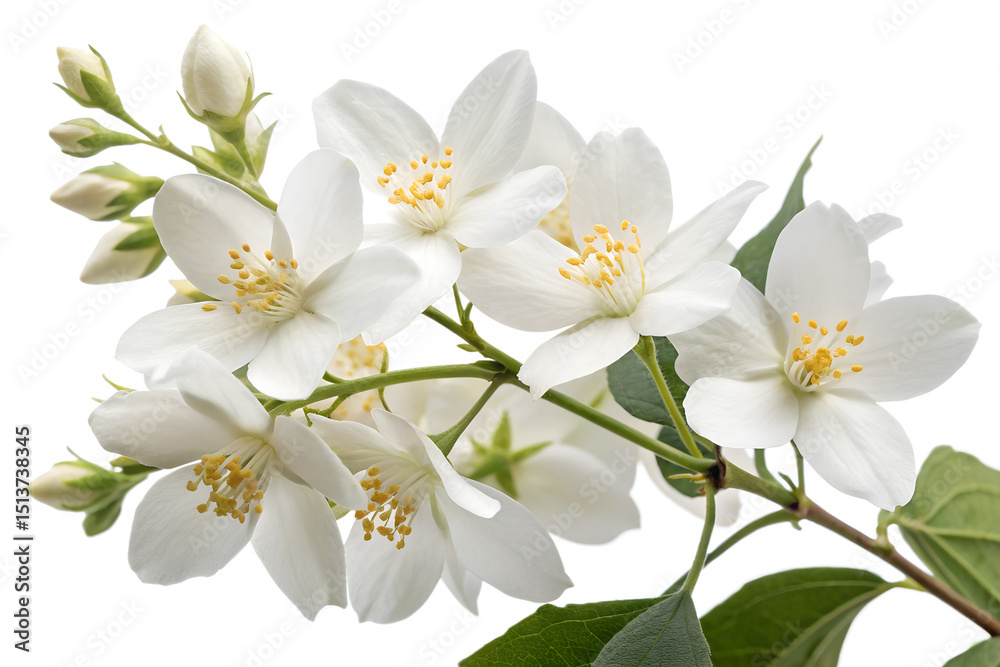 Obraz premium Flowers of jasmine isolated on transparent background