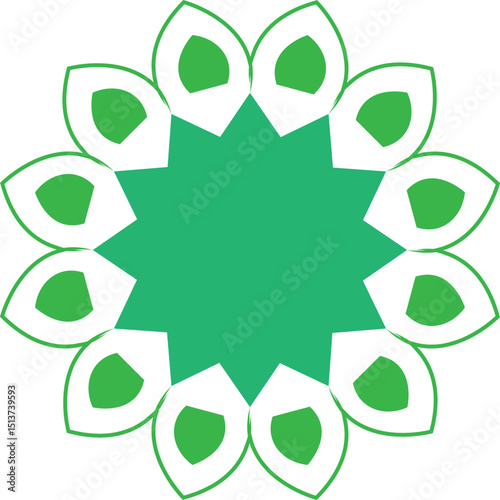 set of four leaf symbols