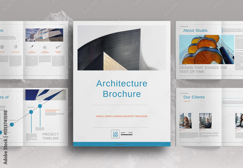 Architecture Brochure Layout Stock Template | Adobe Stock