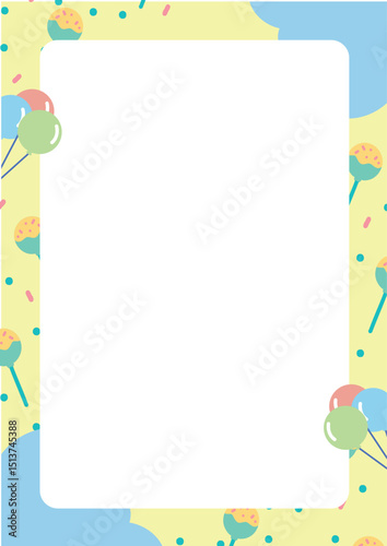 Festive Framework: A vibrant, festive frame design, perfect for infusing joy and creativity into any project. With playful details and a touch of fun, it's ideal for various applications.