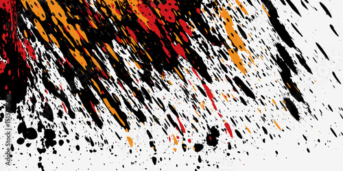 Sublimation jersey design vector grunge brush splash background, techno sporty elements wallpaper, black white yellow pink color combination, sportswear shirt