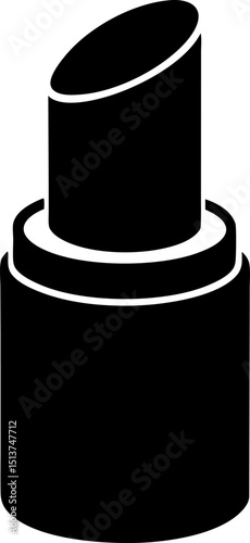Tinted Lip Balm Stick Silhouette Vector Illustration