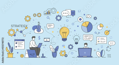 Social media network concept with connected people icons on a cloud computing background