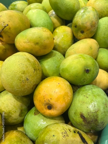 Fresh Ripe Mangoes at Traditional Market