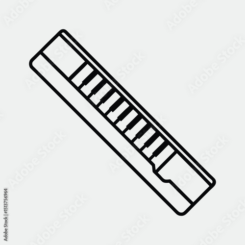 line art of a musical instrument on the white background
