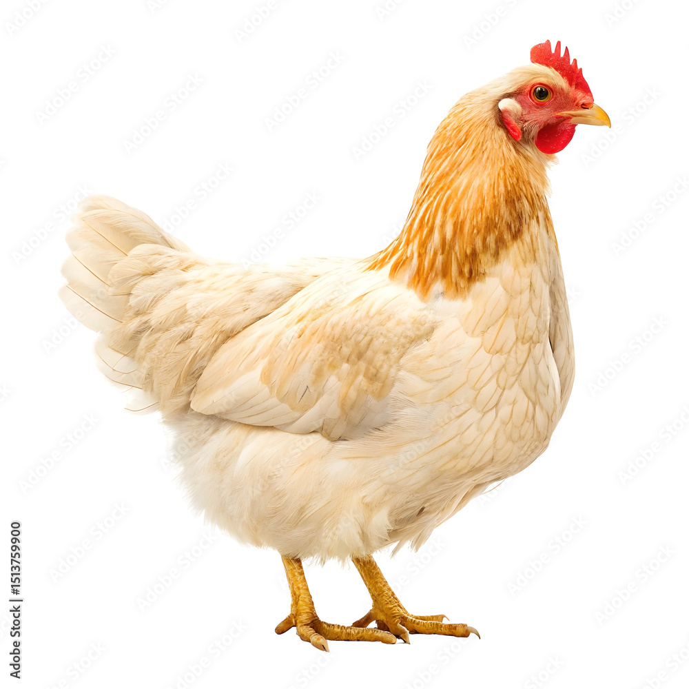 Fototapeta premium Hen isolated on a transparent background